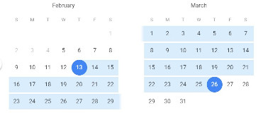 Google Flights Date Range Picker